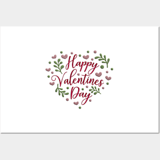 HAPPY VALENTINE'S DAY - HEART DESIGN - TSHIRT - LOVE Posters and Art